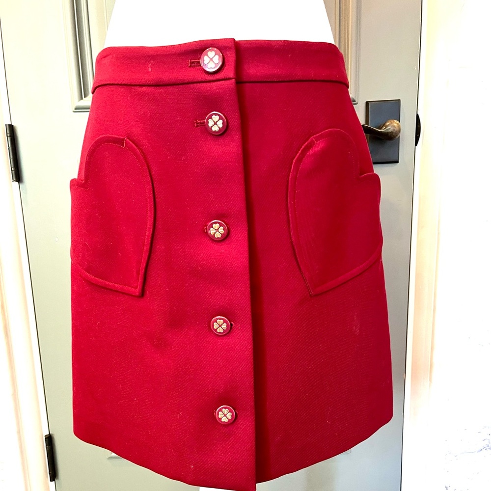 Kate Spade Burgundy mini skirt size 10